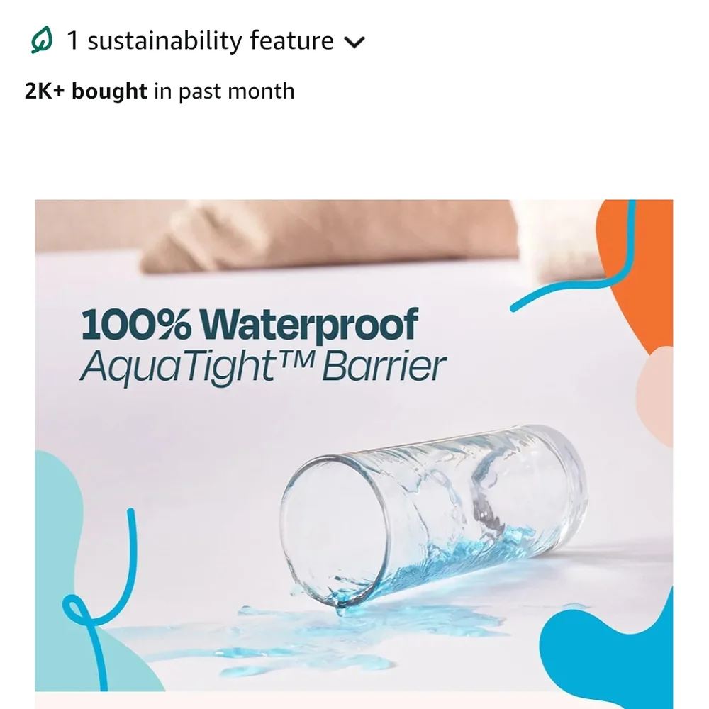 Waterproof Mattress Protector - White